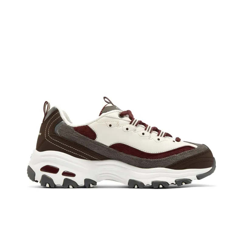 Skechers D'LITES 1.0 Cushioning Anti Slip And Wear Resistant Low Top Chunky Sneakers Women's Burgundy Brown-2