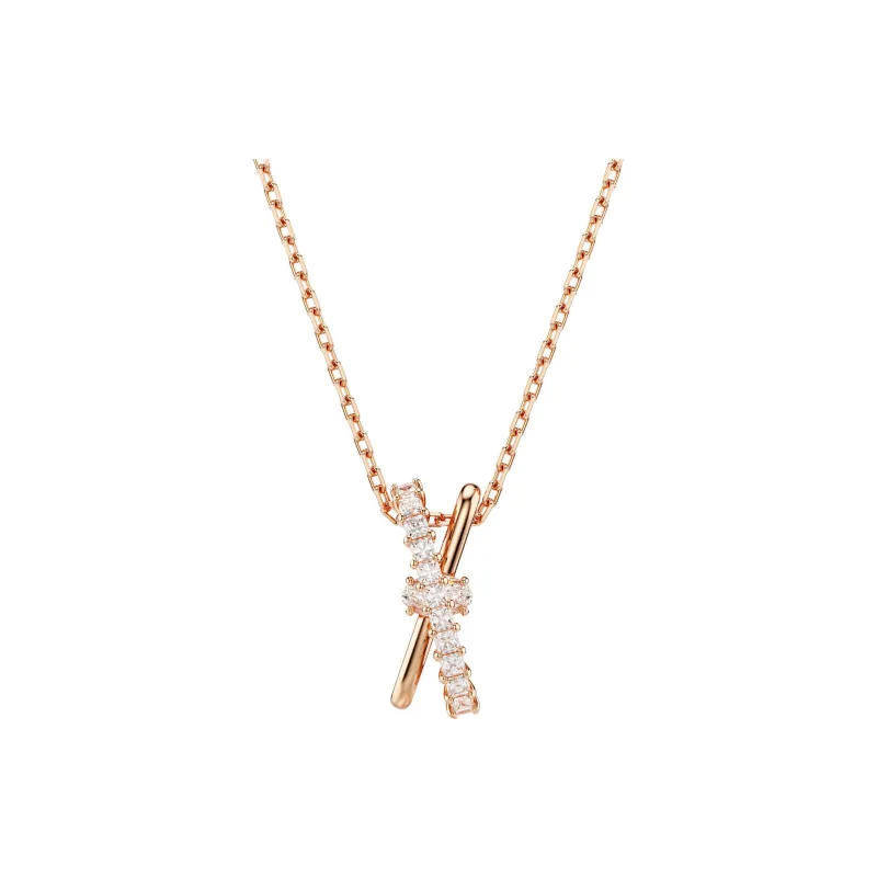 Swarovski Hyperbola Collection Synthetic Cubic Zirconia Necklaces Women's Rose Gold-0