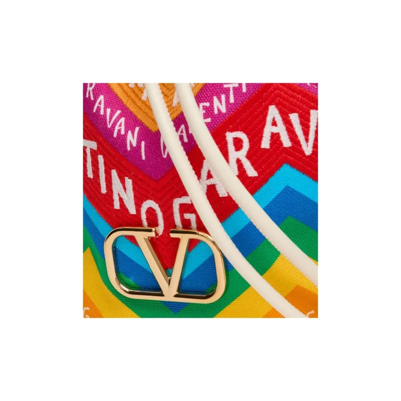 Valentino GARAVANI Canvas Bag, Bucket Bag, Handbag, Shoulder Bag, Crossbody Bag Mini Women's Multicolor-6