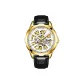 Gold Case White Dial Leather Strap