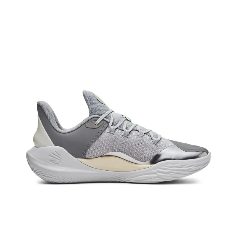 Under Armour Curry 11 Low Top Basketball Shoes Unisex Gray White-1