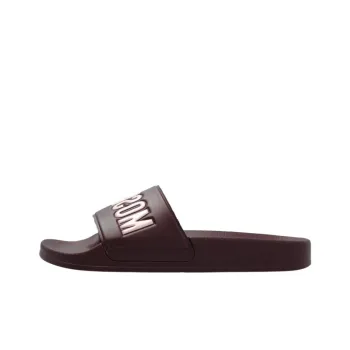 MOSCHINO Slide Slippers Women's Maroon