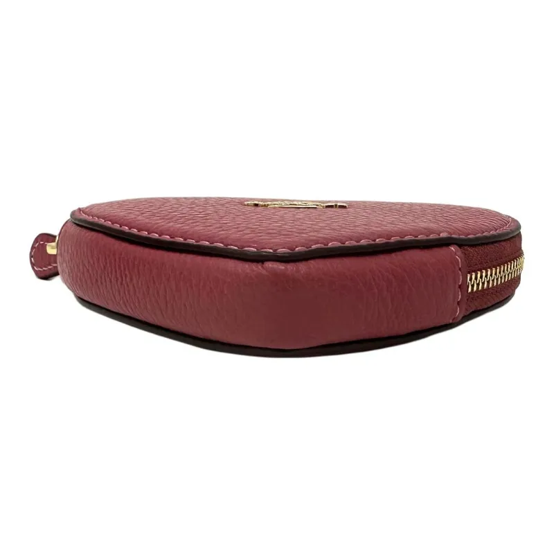 COACH Refined Pebbled Leather Coin Box Coin Purse Women's Rouge Red-5