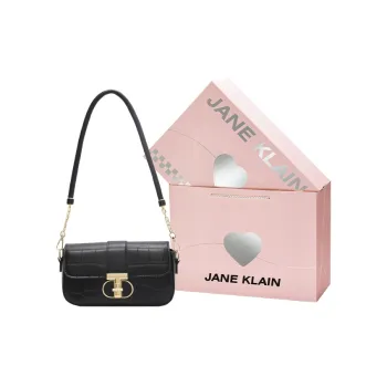 JANE KLAIN PU Small Square Bag Shoulder Bag, Crossbody Bag Small Size Women's Black/Pink/Ecru