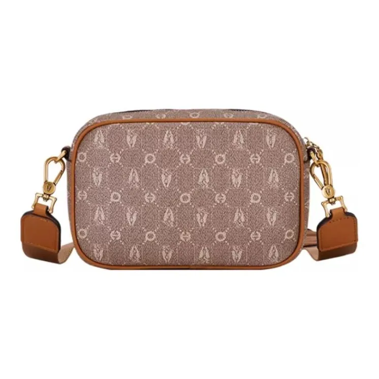 Hush Puppies Synthetic Leather Camera Bag, Shoulder Bag, Crossbody Bag Medium Size Women's Khaki-3