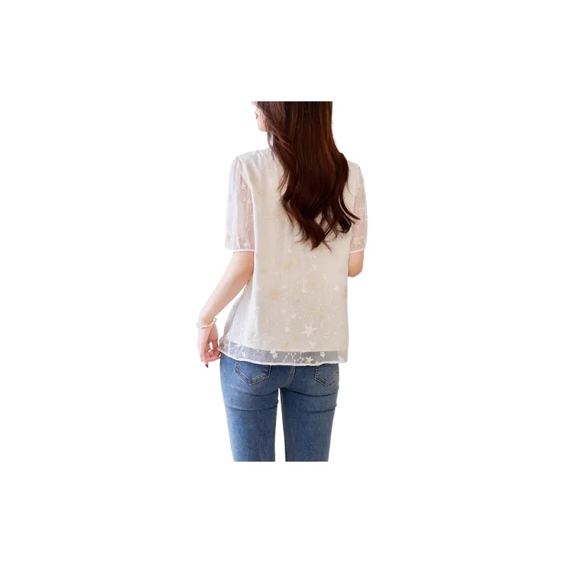 Yi Mengyuan Silk Shirt Women's Beige-1