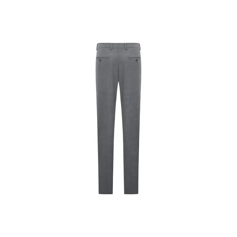 SAINT ANGELO Suit Trouser Men's Xingji Gray With Coffee Plaid-1