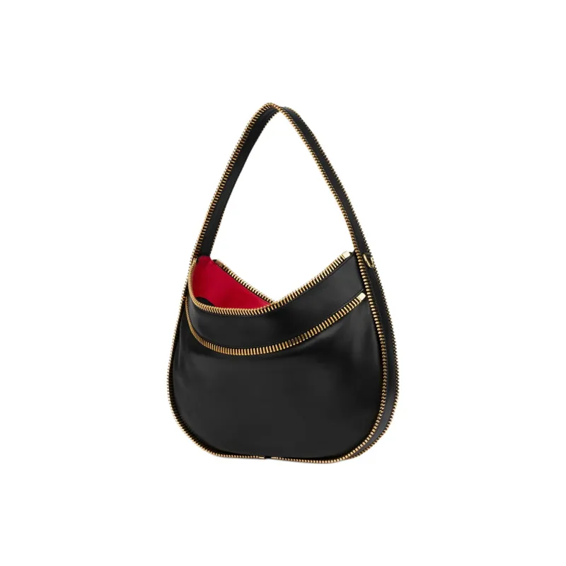 MOSCHINO Calfskin Hobo Bag Handbag Women's Black-2