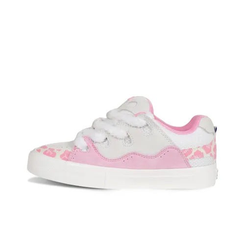 Ollieskate Magic Bake Anti-Slip Wear-Resistant Low-Top Casual Shoes Unisex Pink Leopard Print