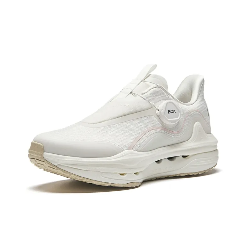 Anta Anti Slip Wear Resistant Low Top Casual Running Shoes Women's Papyrus White-1