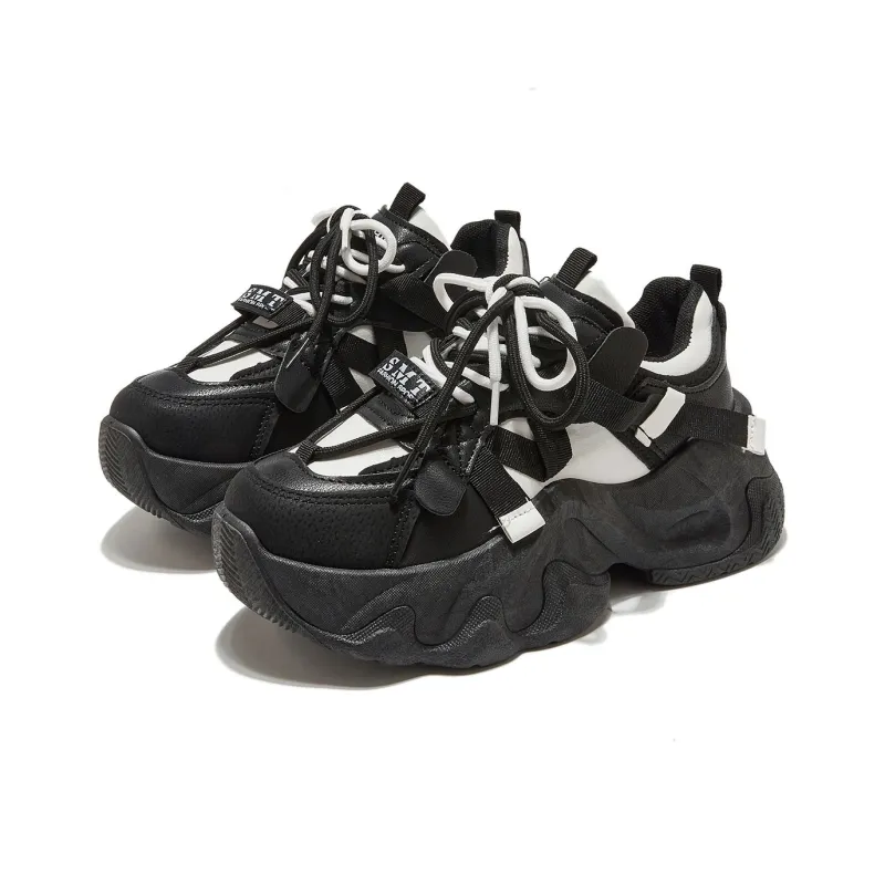 Little Red Man Lightweight Wear Resistant Cushioning Low Top Chunky Sneakers Women's-10