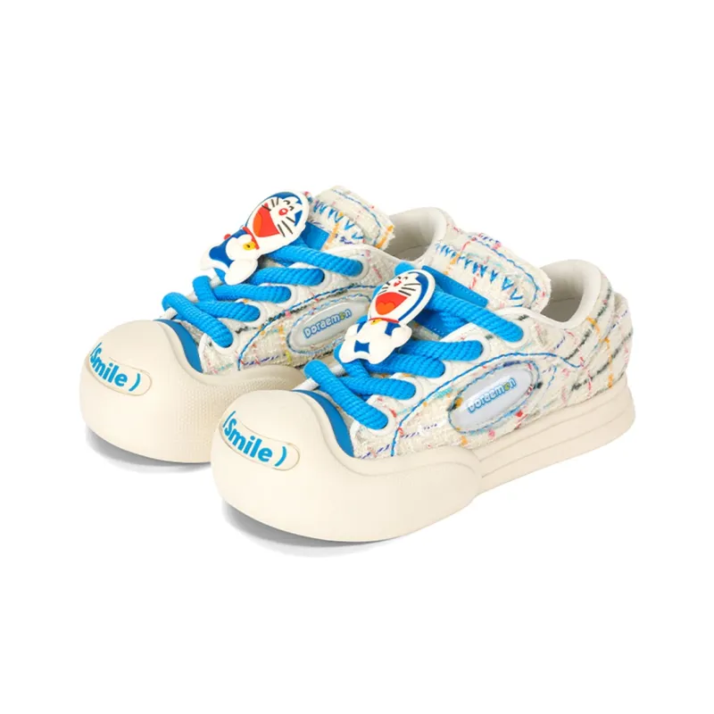 Ouder Smiler Open Ended Laugh Collection X Doraemon Anti Slip Wear Resistant Low Top Skateboard Shoes Unisex Ecru-3