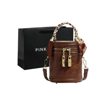PINK·LAND PU Bucket Bags Handbag Crossbody Bag Women's Coffee/Brown/Black