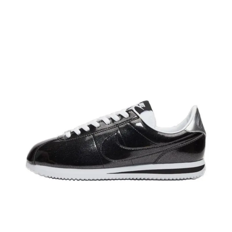 Nike Cortez Cushioned Slip-Resistant Low-Top Running Shoes Unisex Black-0