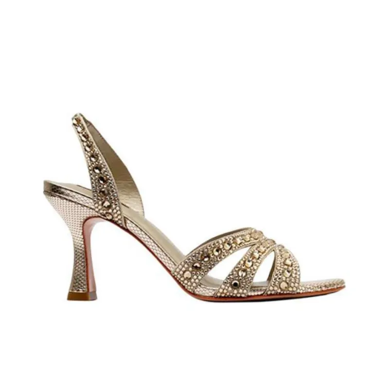 NICOLI Cosoria Strap Sandals 8.5cm Women's Gold-1