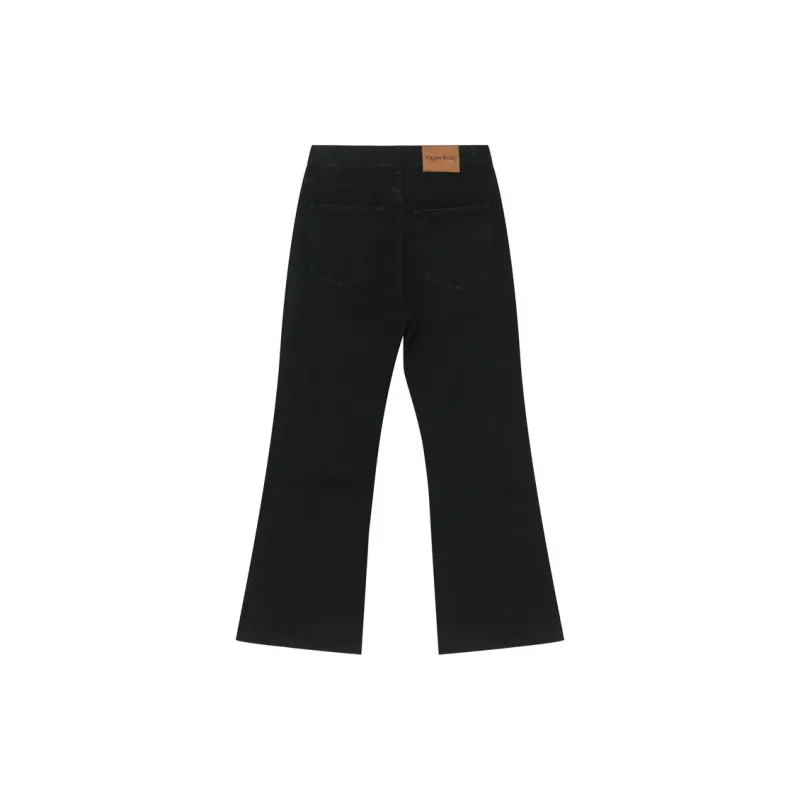 Voguo Relay Bootcut Jeans Unisex Black-1