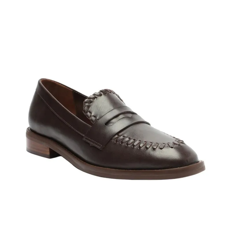 Schutz Lenon Loafers 3cm Women's Dark Brown-2