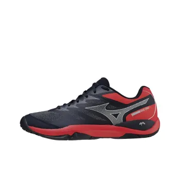 Mizuno Wave Spark WIDE OC Slip Resistant Low Top Tennis Shoes Unisex Black Red