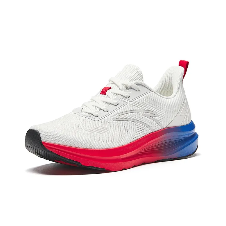 Anta Running Collection Cushioned Slip-Resistant Low-Top Casual Running Shoes Men's White-1