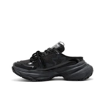 STARTER Chunky Open Heel Slippers Low Top Chunky Sneakers Women's Black
