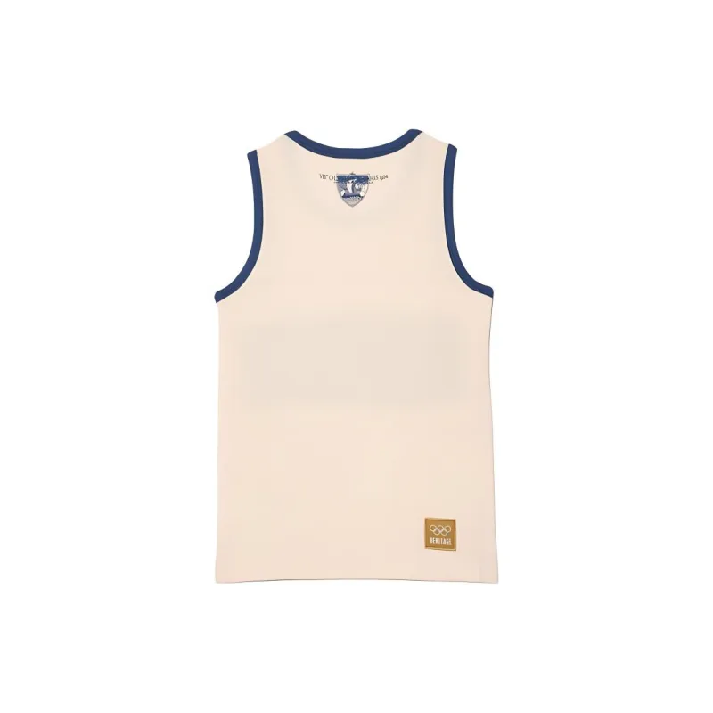 LACOSTE Olympic Co-branded Edition Sleeveless Sports Shirts Women's Beige-1