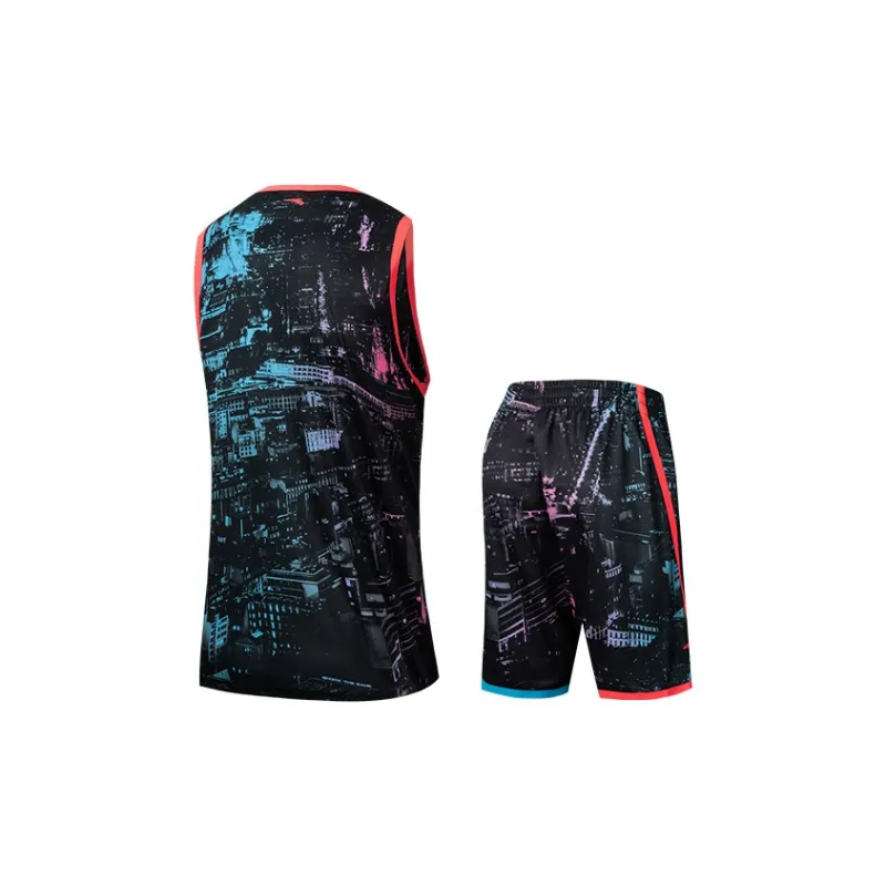 Anta Basketball Collection Basketball Suit Men's Basic Black/Heat Red-1