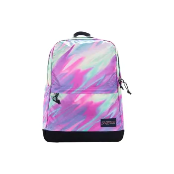 JanSport Polyester Backpack Medium Size Women's Shinny Rainbow Lines