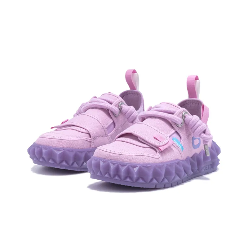 OETZI Breathable Height Increase Low Top Casual Shoes Women's Pink Purple-1