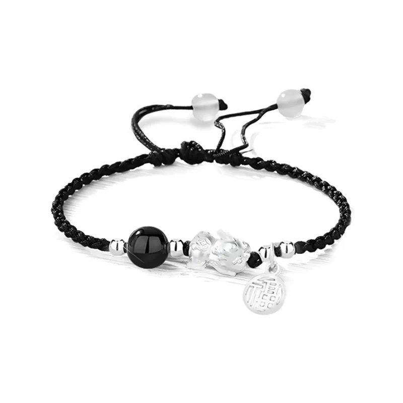 GUDS GAVE Chalcedony Jade Hand Rope Unisex-0