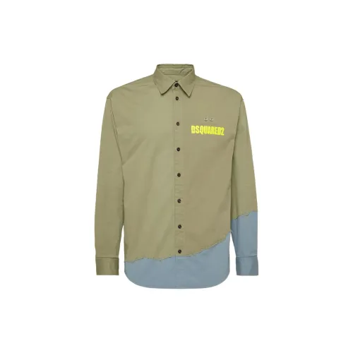 DSQUARED 2 Shirts Men Sage Green