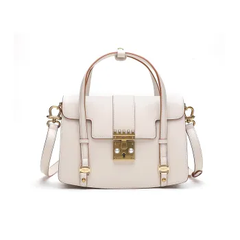 Miguel Vieira Cow Leather Crossbody Bag Shoulder Bag Small Size Women's White