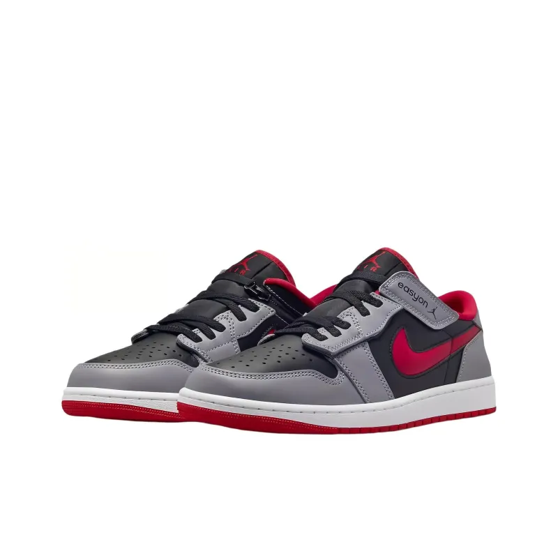Jordan 1 Low Flyease Fire Red Cement Grey-2