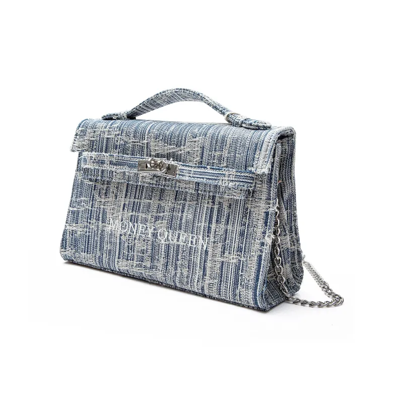 MQ Fabric One Shoulder Handbags Regular Women's Denim Blue-1