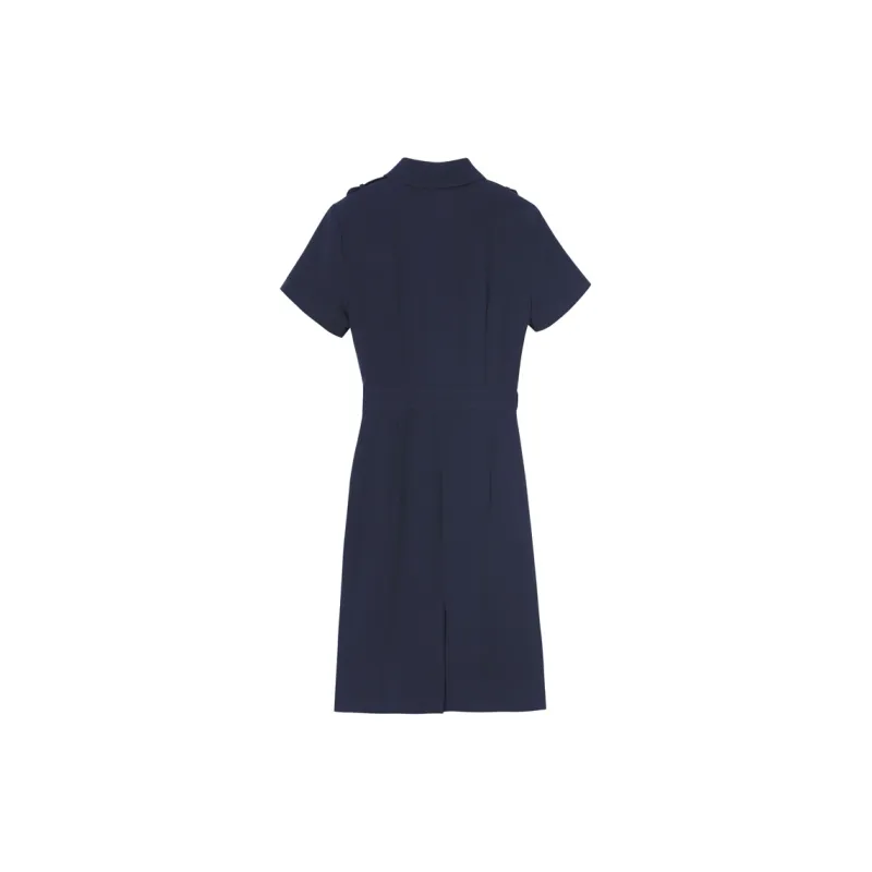 Lucybaily Short Sleeved Dresses Women's Navy Blue-1