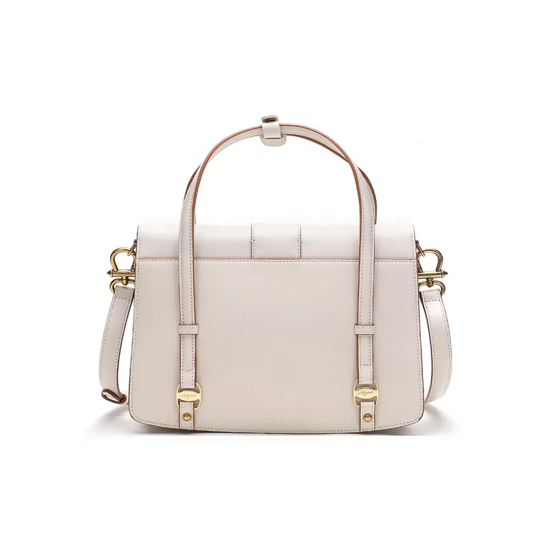 Miguel Vieira Cow Leather Portable Crossbody Bag Shoulder Bag Small Size Women's White-2
