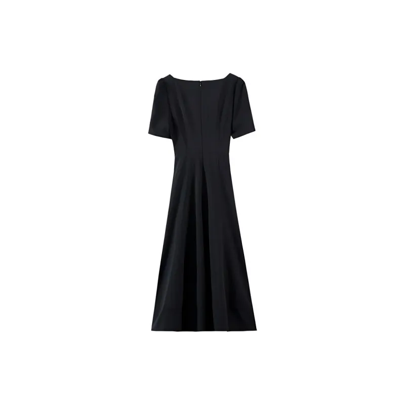 ETSE Short Sleeved Dresses Women's Black-1