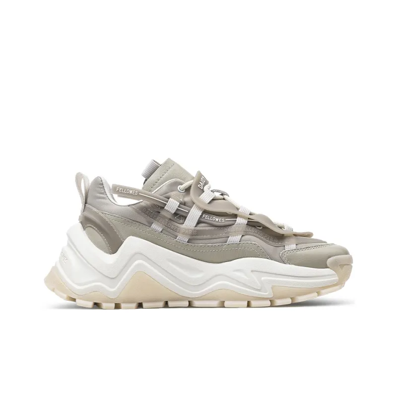 Daisy Fellowes Devil One Low Top Chunky Sneakers Unisex Glow In The Dark White-1
