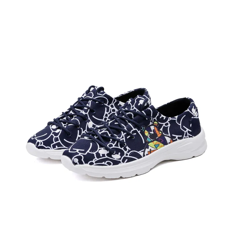 TT&MM Casual Shoes Women's Low Top Dark Blue-2