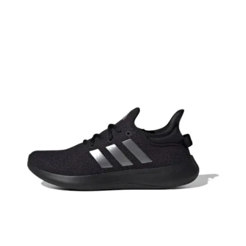 Adidas Cloudfoam Pure Core Black Iron Metallic Women's