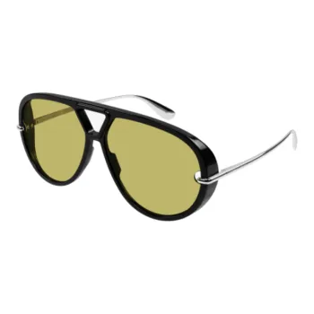 Bottega Veneta Acetate, Aluminum Alloy Aviator Sunglasses Men's Black