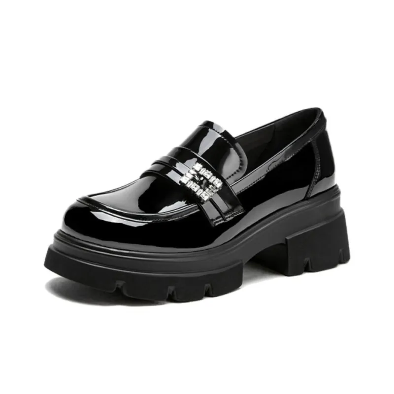 Hotwind Loafers 6cm Women's Black-2