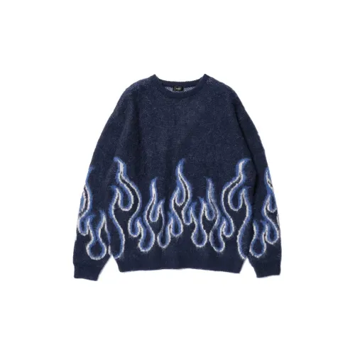 Beams Sweaters Men Marine Blue