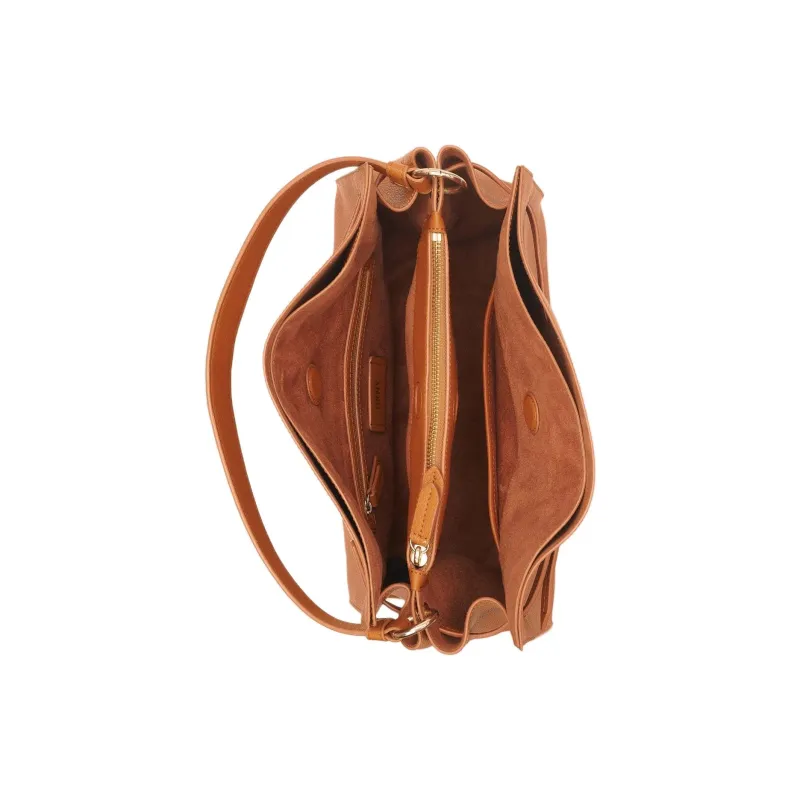 DKNY Leather Handbag Shoulder Bag Regular Women's Brown-1