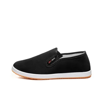 WARRIOR Canvas Shoes Men Low Top Black