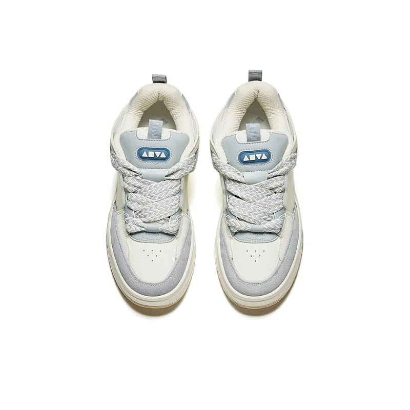 Anta Life Collection Anti-Slip And Wear-Resistant Breathable Low-Top Skateboard Shoes Women's White Gray-2