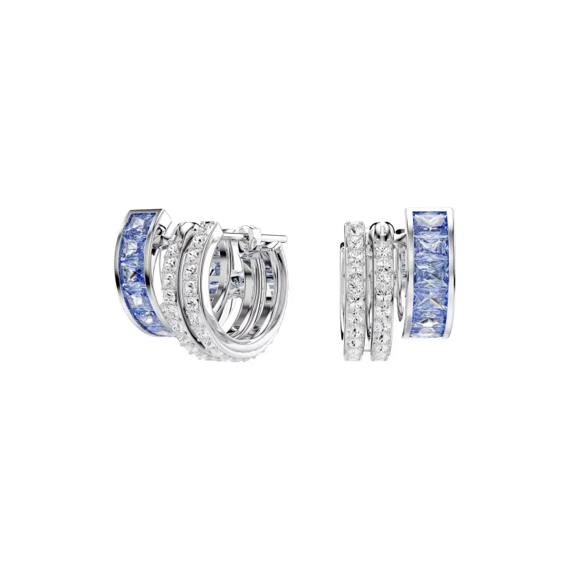 Swarovski Synthetic Cubic Zirconia Earrings Women's Blue-0