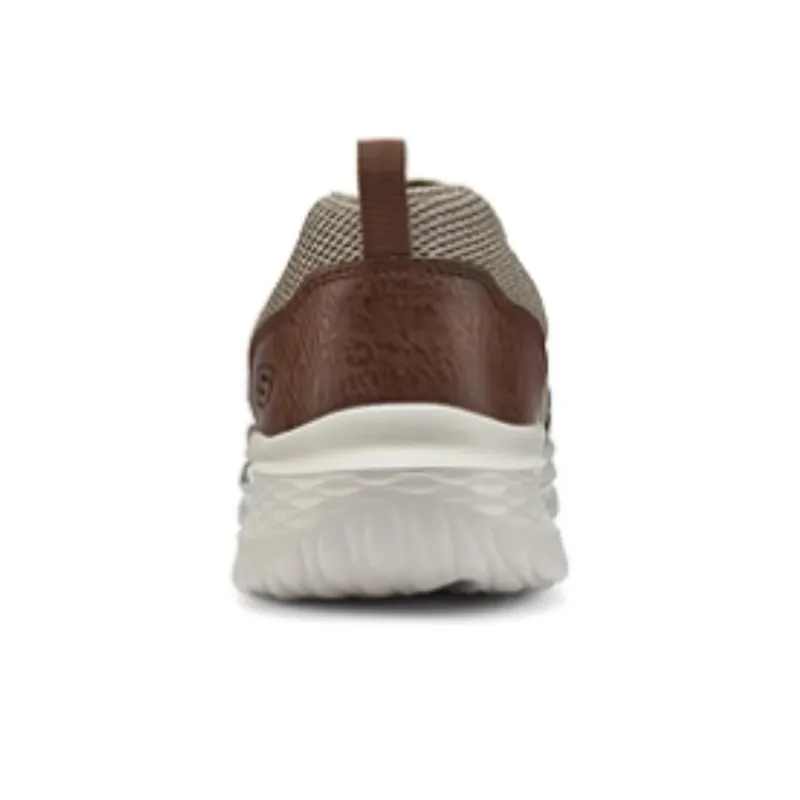 Skechers Cushioned Wear Resistant Full Coverage Lightweight Low Top Casual Shoes Men's Brown-3
