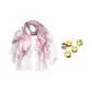 Pink+Random Silk Scarf Buckle