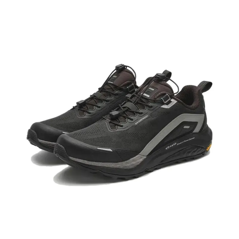 FILA SPD LYNX 2 Abrasion Resistant Breathable Low Top Trail Running Shoes Men's Black Gray-2