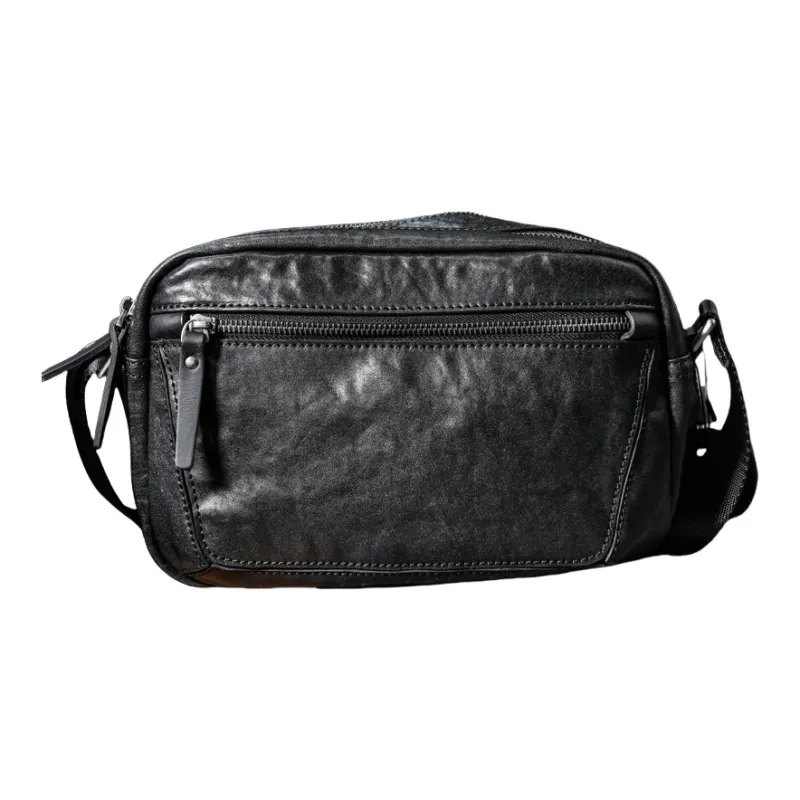 PULUWIRR Cow Leather Everyday Commute Crossbody Bag, Business Casual Men's-0